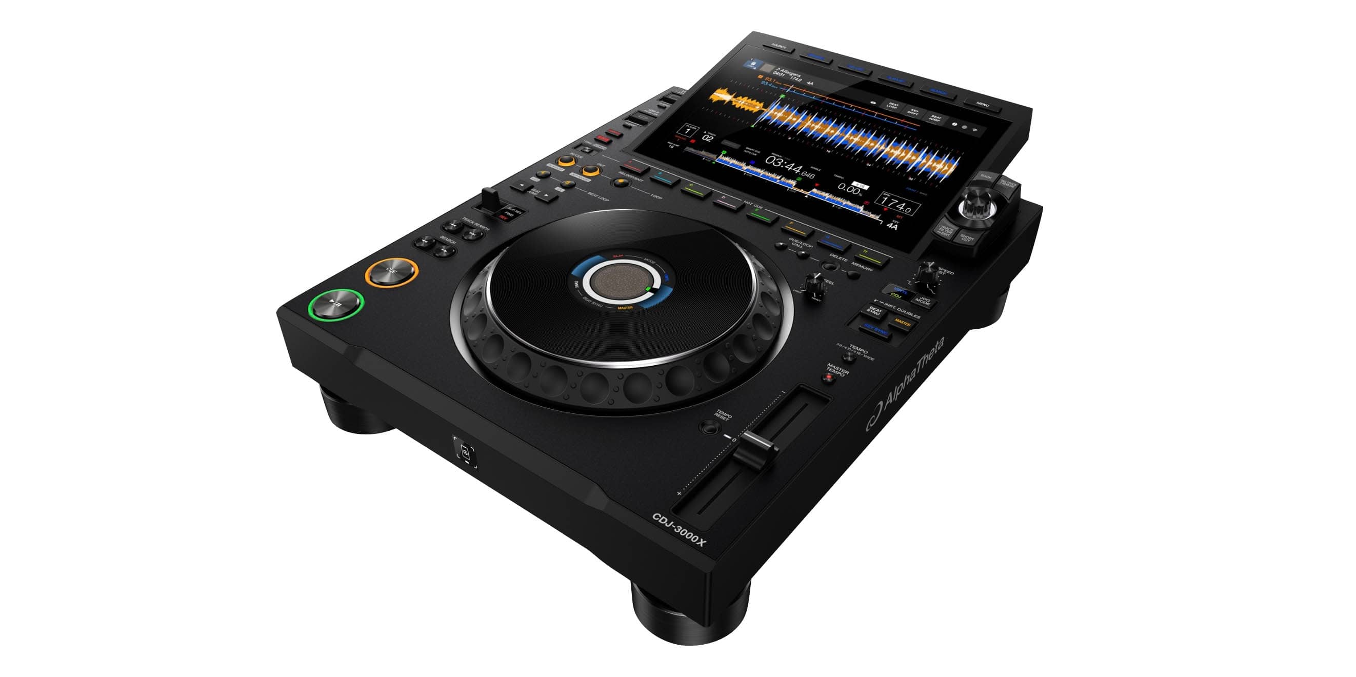 Pioneer DJ - CDJ 3000X DJ Player with 10.1-inch Glass Touchscreen, Built-In WiFi, USB Type-C, rekordbox Compatible - Black