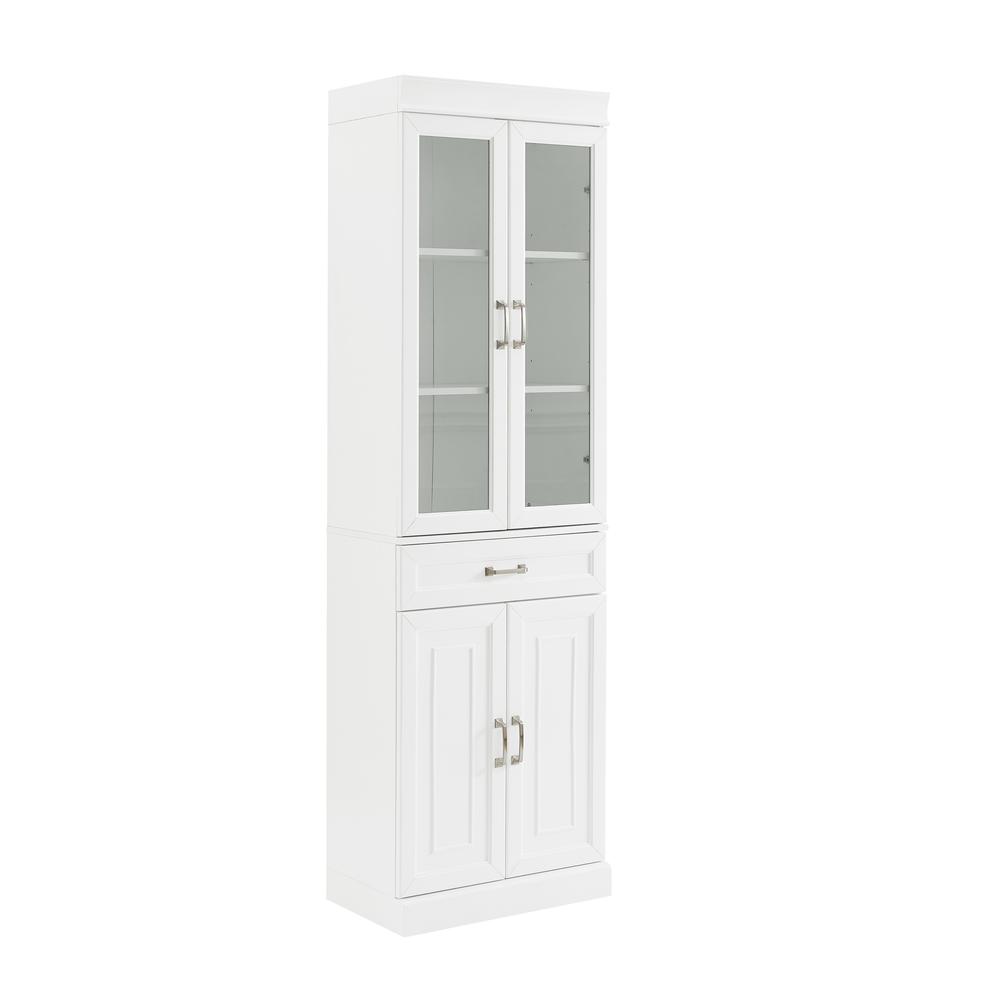 Alt View 10. Crosley Furniture - Stanton Glass Door Kitchen Storage Pantry Cabinet - White.