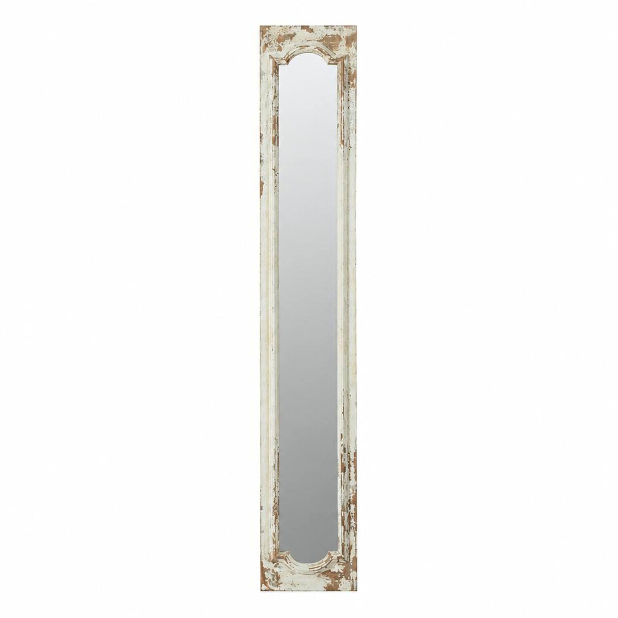 RYHNUYNE Distressed Arched Floor Mirror, 11.8 x 1.6 x 69.3 in, Wood ...