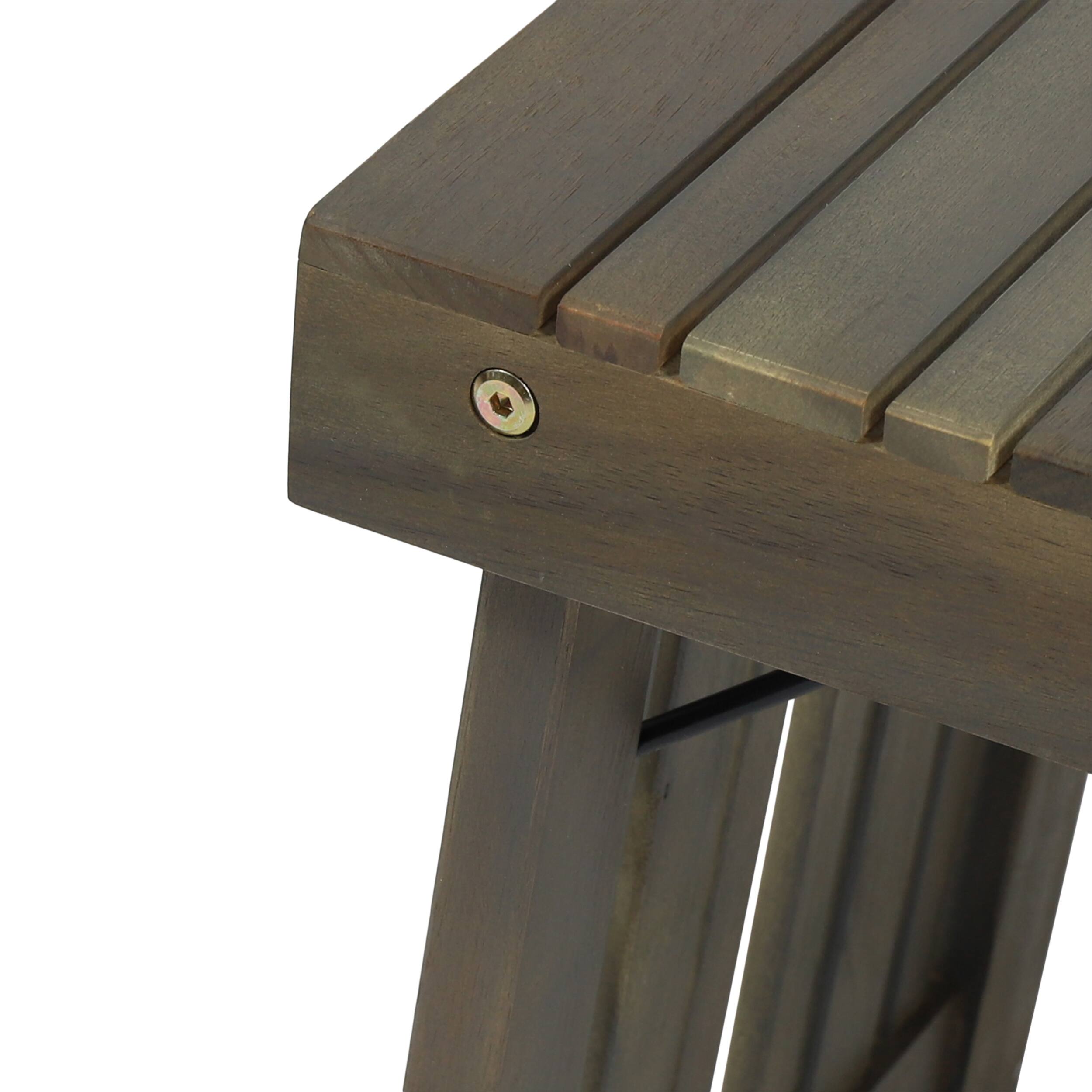 Alt View 4. APRILSOUL - Temptation Outdoor Foldable Side Table with Slat Design Grey - gray.