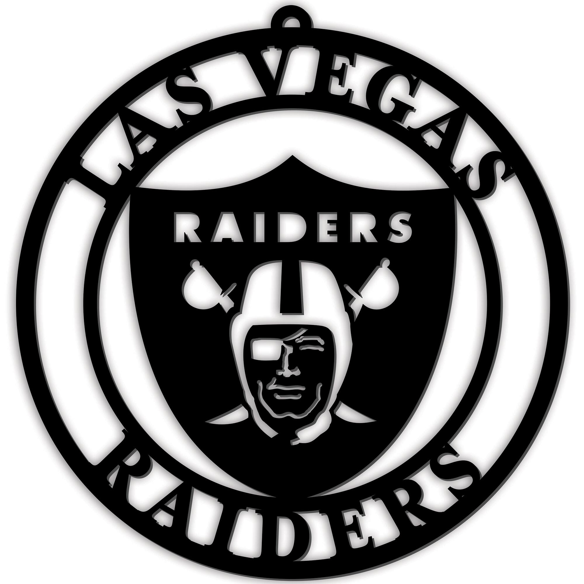 Black Las Vegas Raiders 16'' Team Logo Cutout