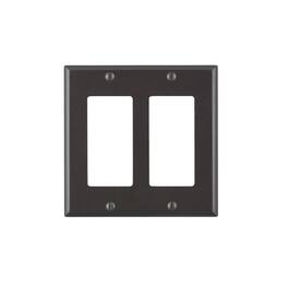 Leviton - 2 gang Thermoset Plastic Decorator Wall Plate 1 pk (Case of 5) - Brown