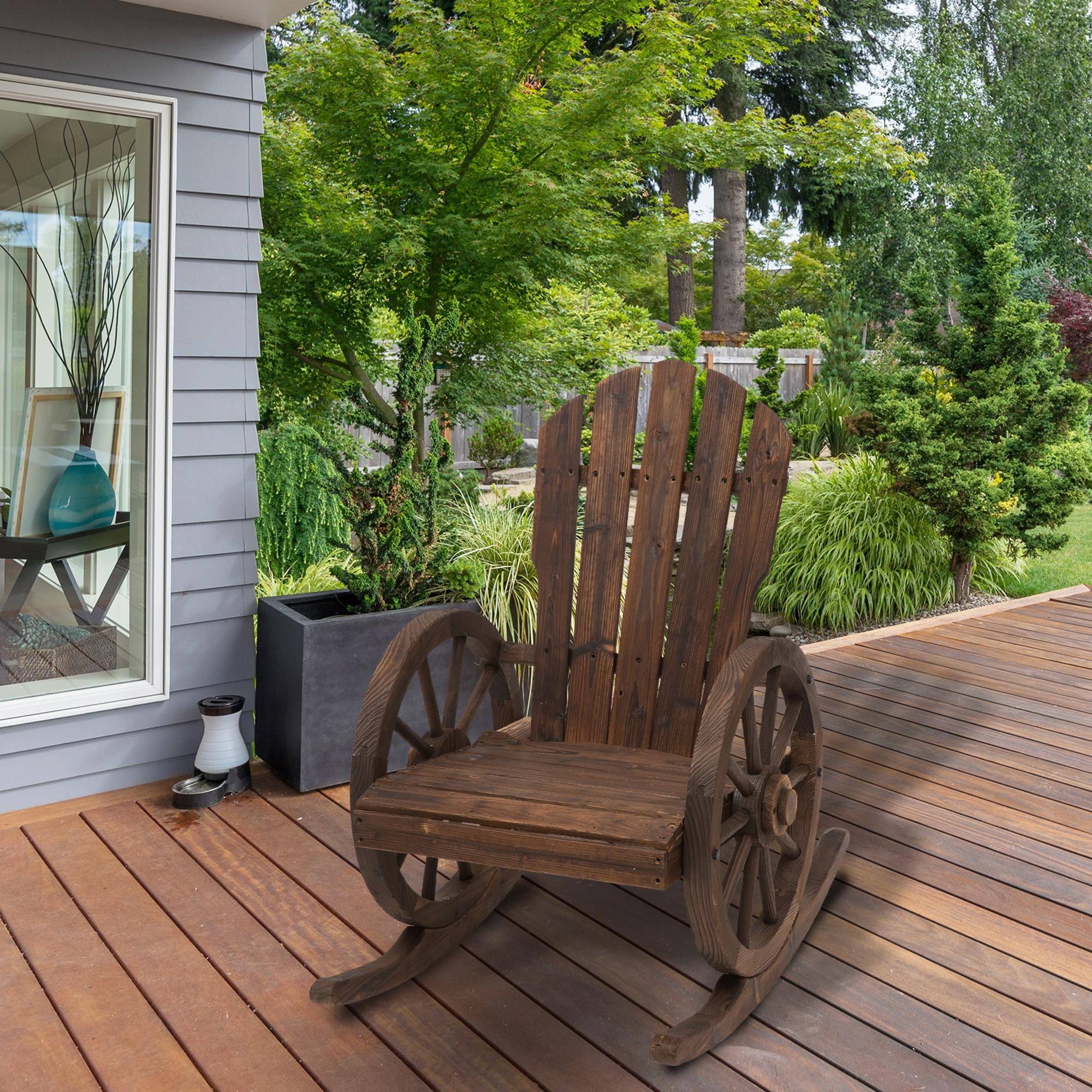 Alt View 1. Outsunny - Rocking Chair - Carbonized.