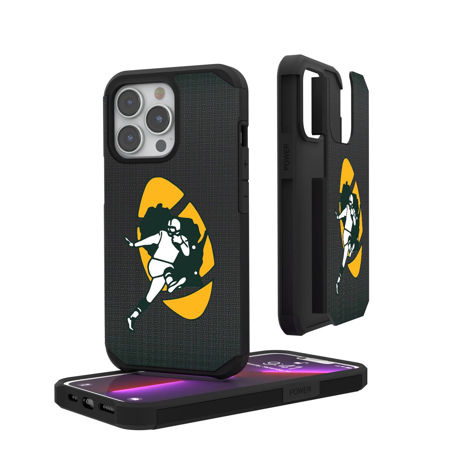 Keyscaper - NFL - Green Bay Packers Linen Logo iPhone Rugged Case - 15 Pro - Black price history on PriceWatchPro