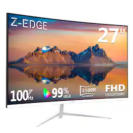 Z-Edge - U27C 27" 1080P Full HD 1920 x 1080 LED Backlight 100Hz Curved Monitor - White