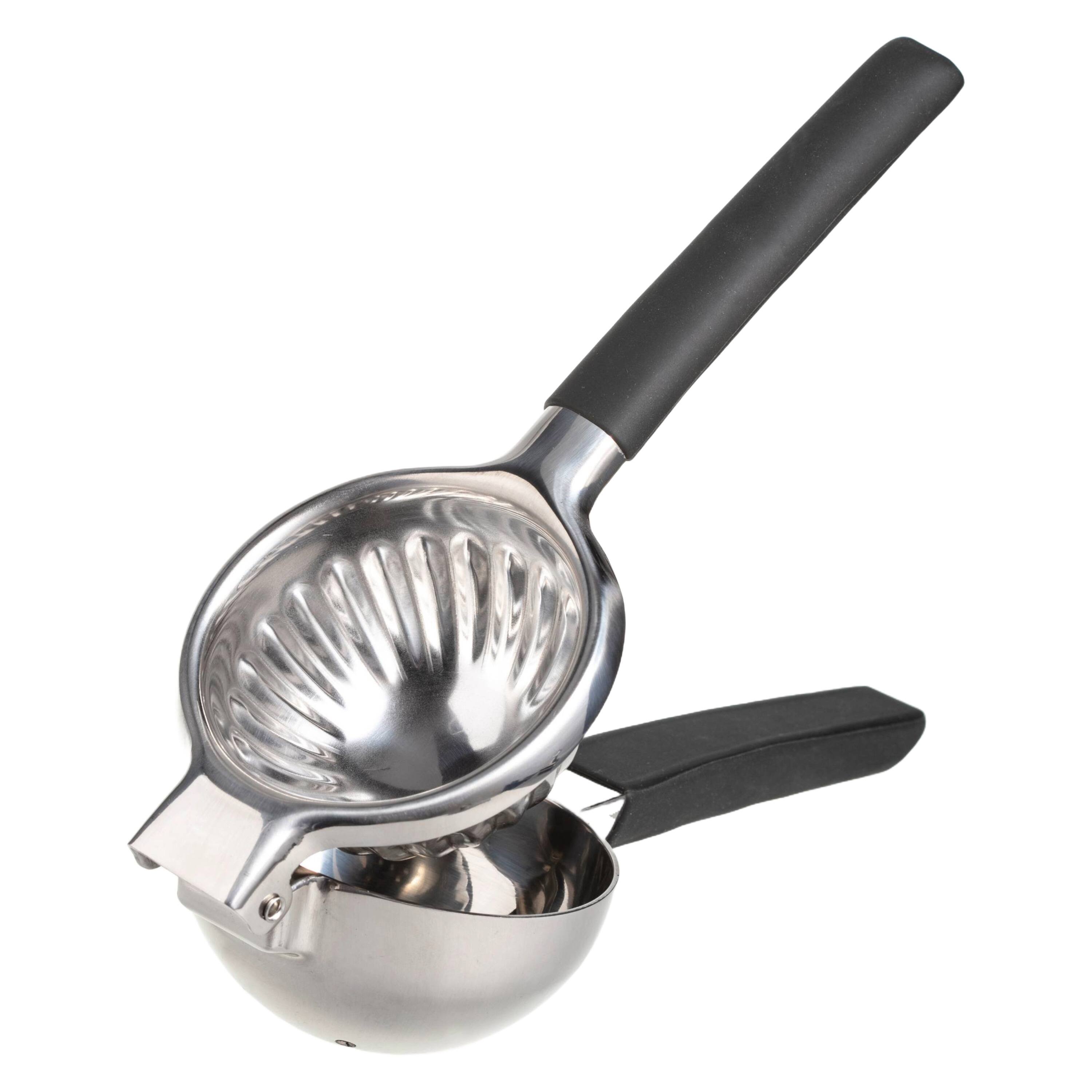 Alt View 6. Luminuxe - Stainless Steel Lemon Squeezer–Large Manual Juicer, Nonslip Grip for Lemon, Lime, and Orange Juicing - Silver.