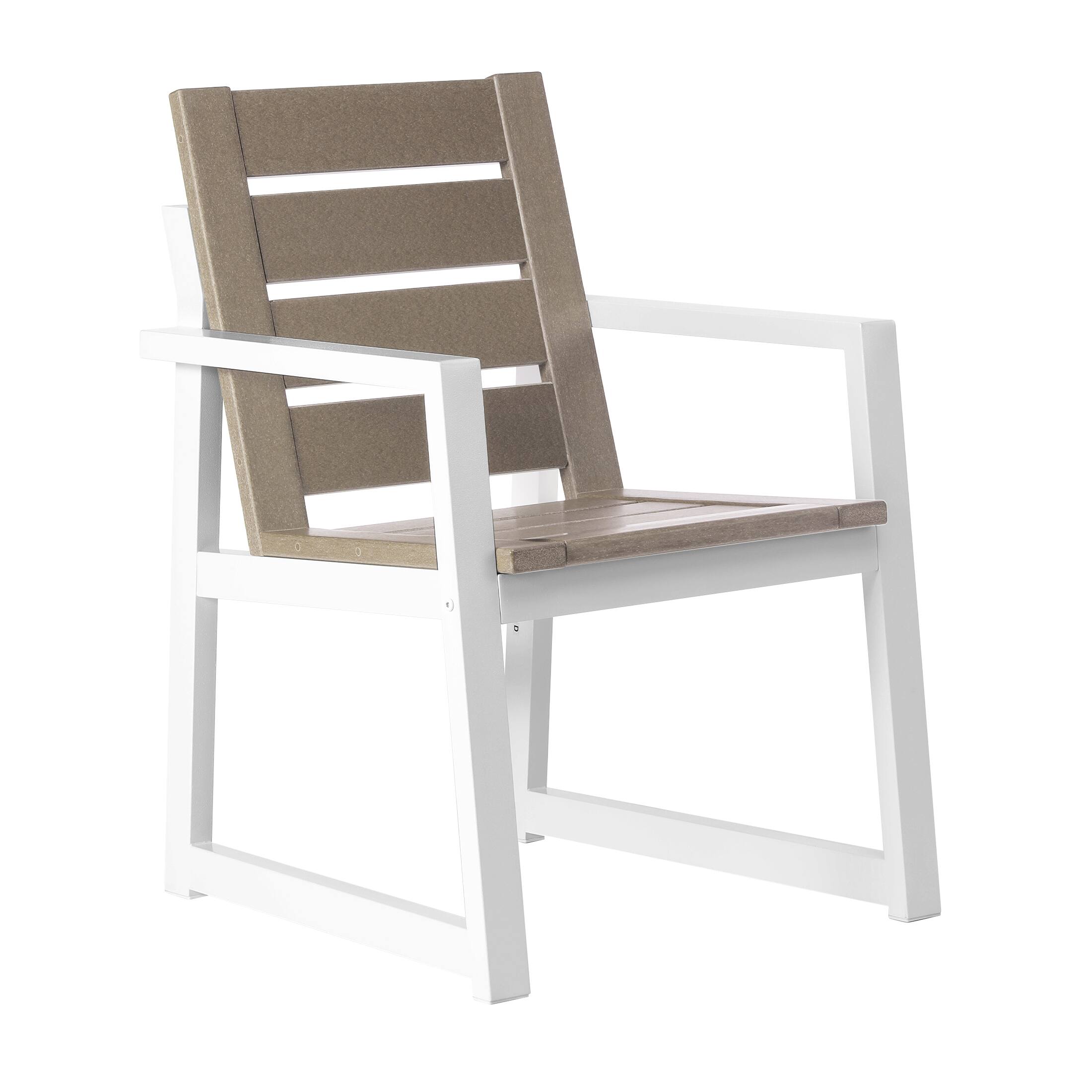 Alt View 1. WestinTrends - WestinTrends Cape May 9-Piece HDPE Outdoor Furniture Patio Dining Table With Umbrella Hole and Chairs Set For 8 - Weathered Wood.