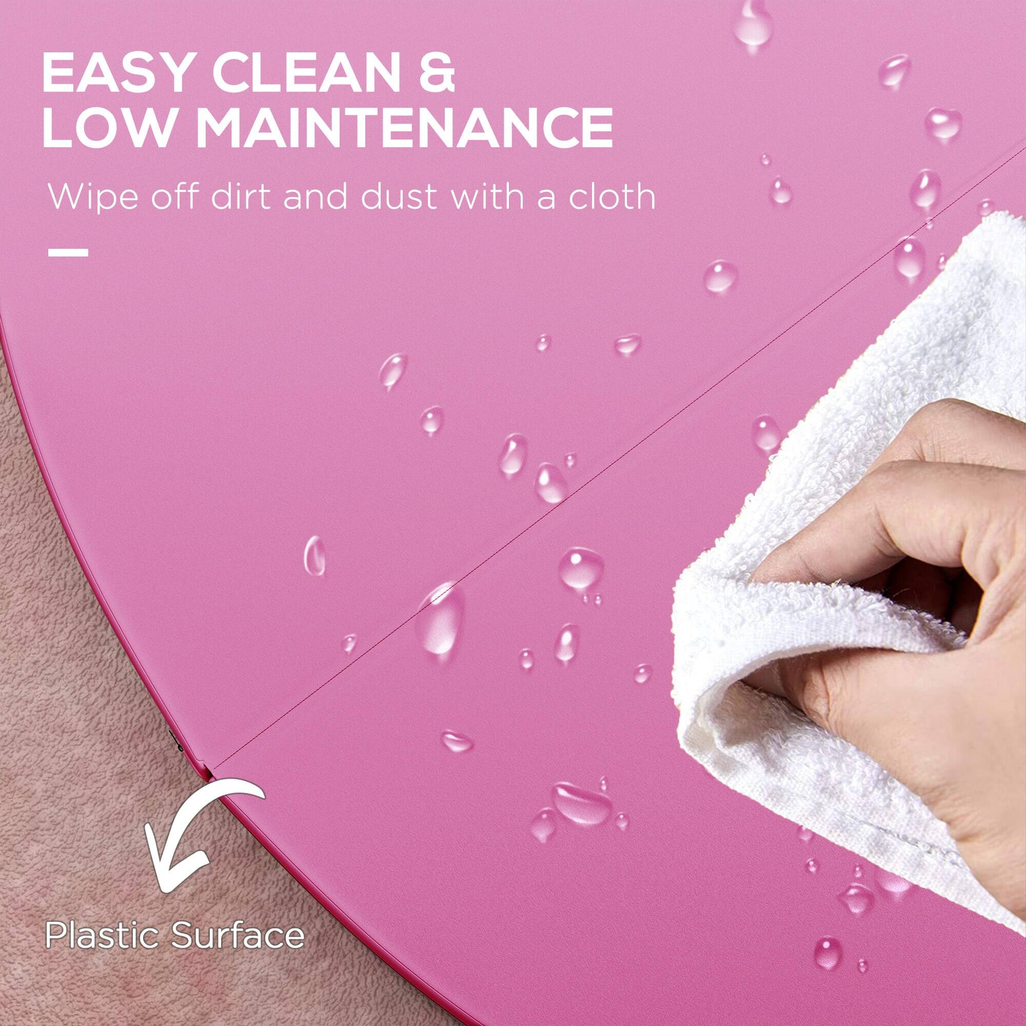EASY CLEAN & LOW MAINTENANCE  
Wipe off dirt and dust with a cloth  

Plastic Surface