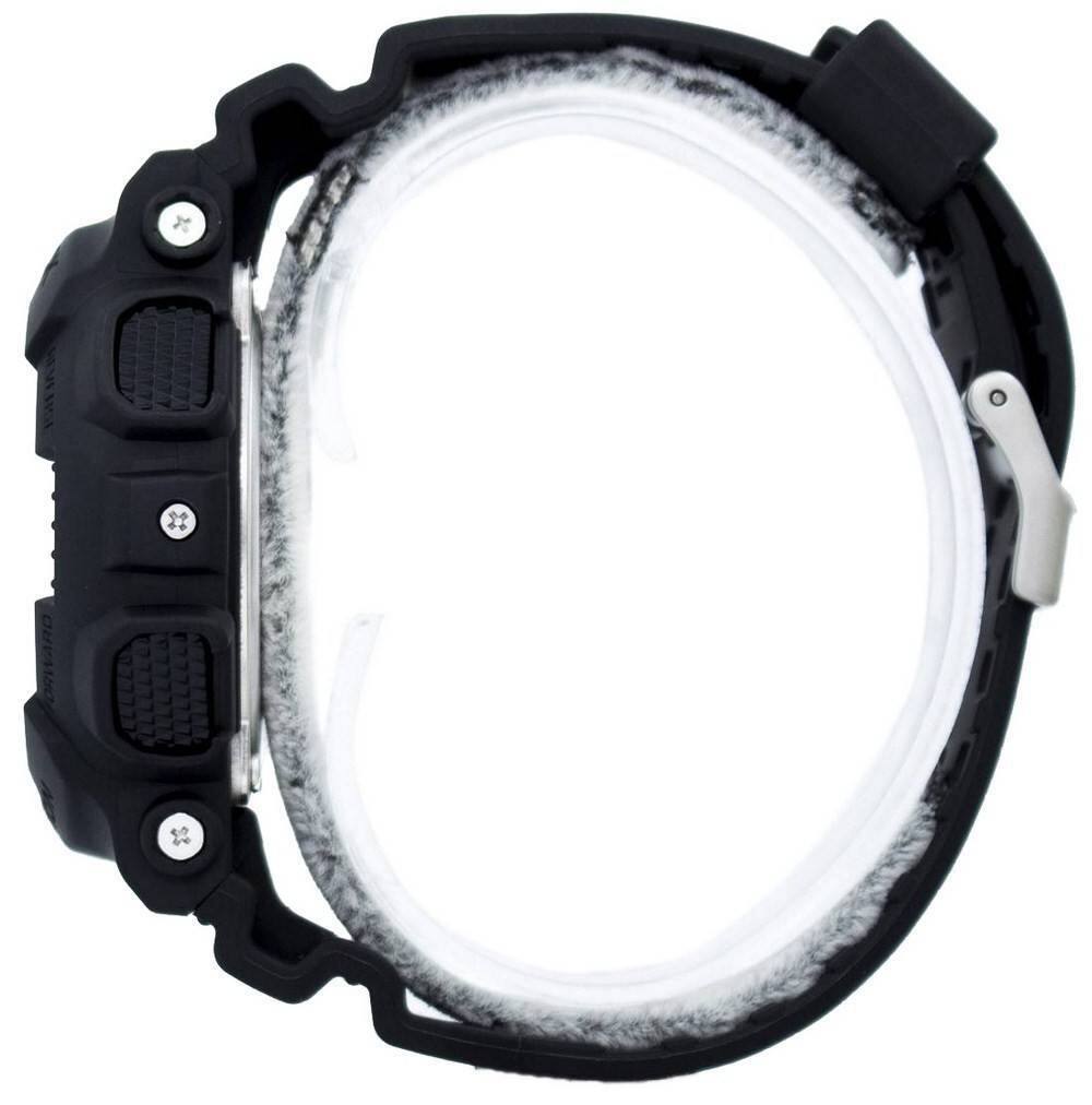 Left. Casio - Casio Men's G-Shock Black Dial Watch - GA100-1A1 - Black.