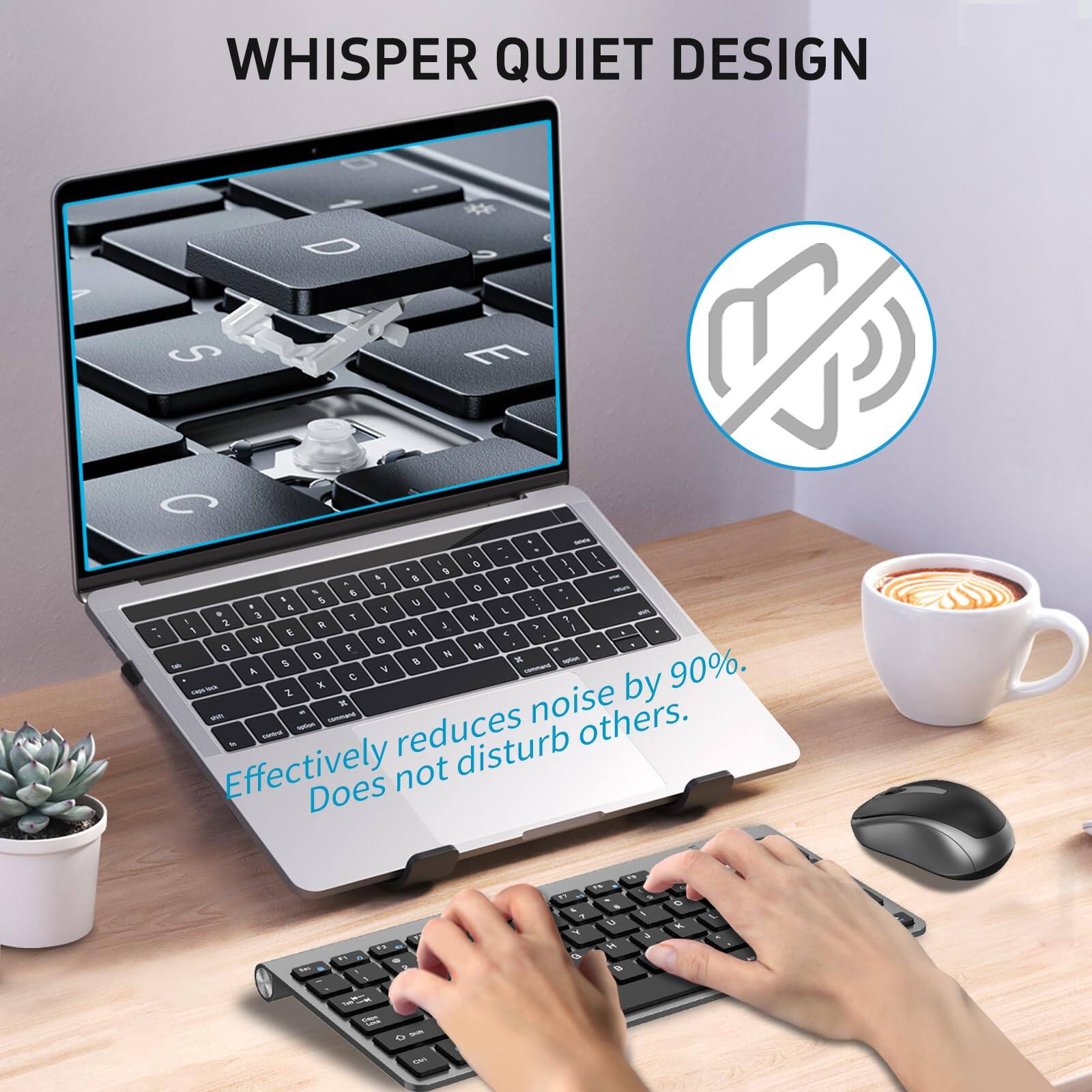 WHISPER QUIET DESIGN

Effectively reduces noise by 90%. Does not disturb others.