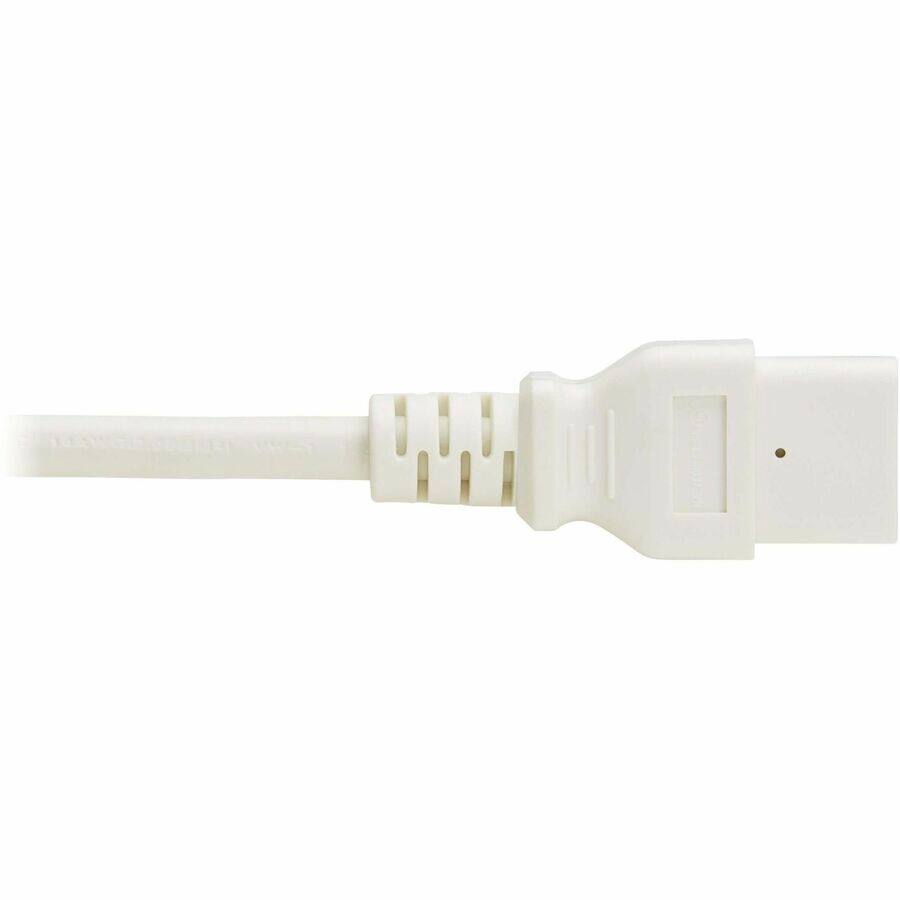 Alt View 6. Tripp Lite - Eaton Tripp Lite Series Power Cord, C14 to C21 - Heavy-Duty, 15A, 250V, 14 AWG, 5 ft. (1.5 m), White - For Computer - White.