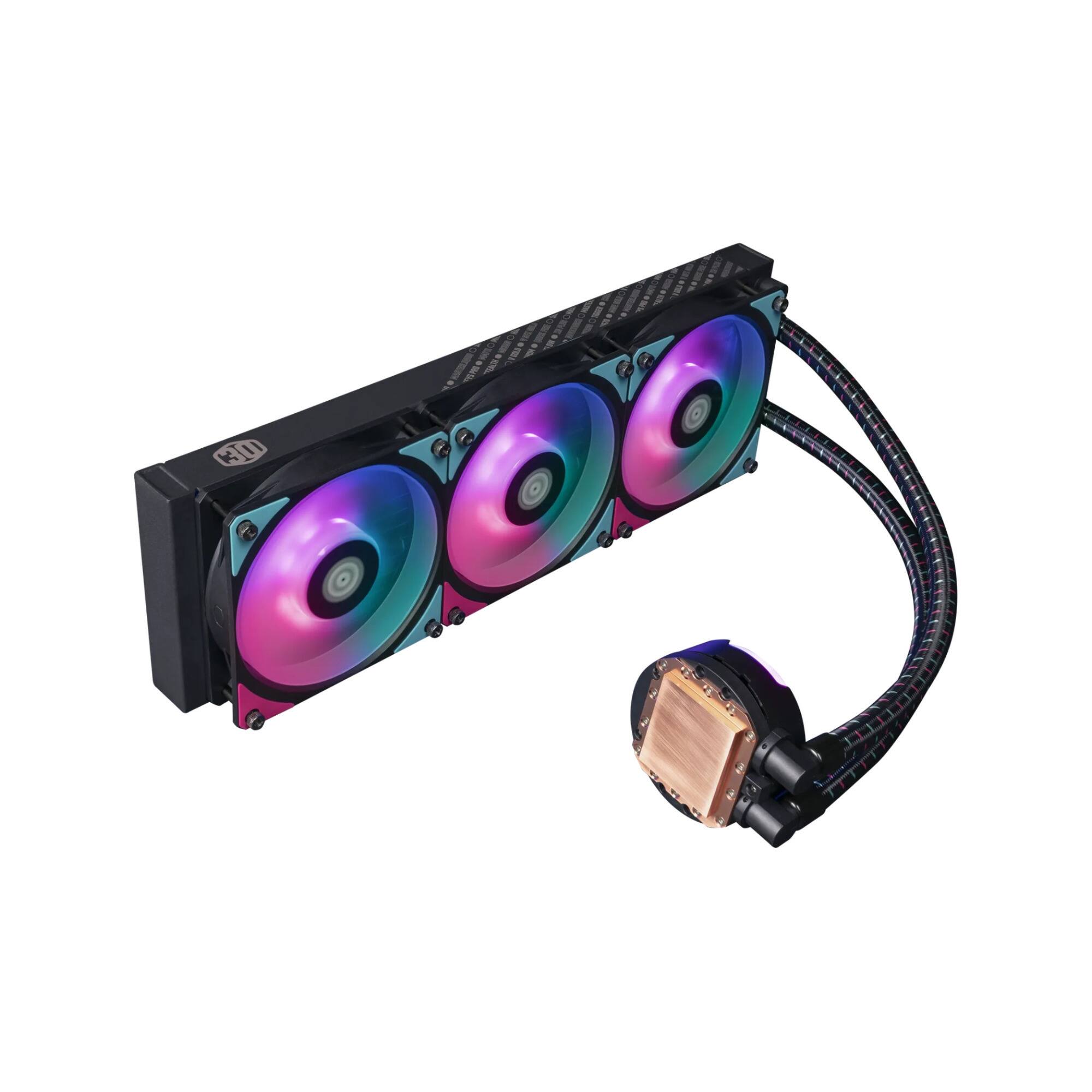 Left. Cooler Master - Cooler Master MasterLiquid PL360 FLUX 30th Anniversary Edition - Black.