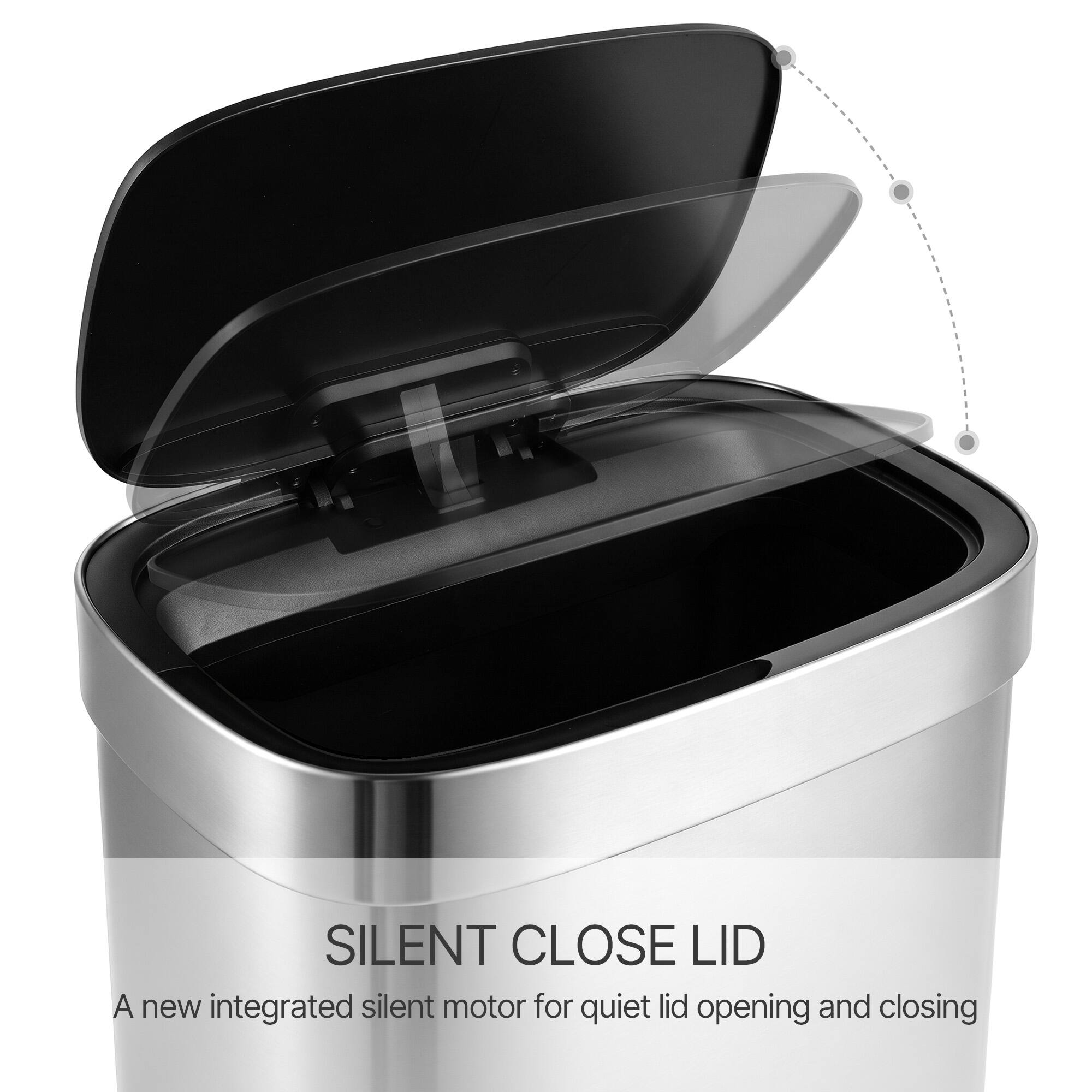 SILENT CLOSE LID  
A new integrated silent motor for quiet lid opening and closing