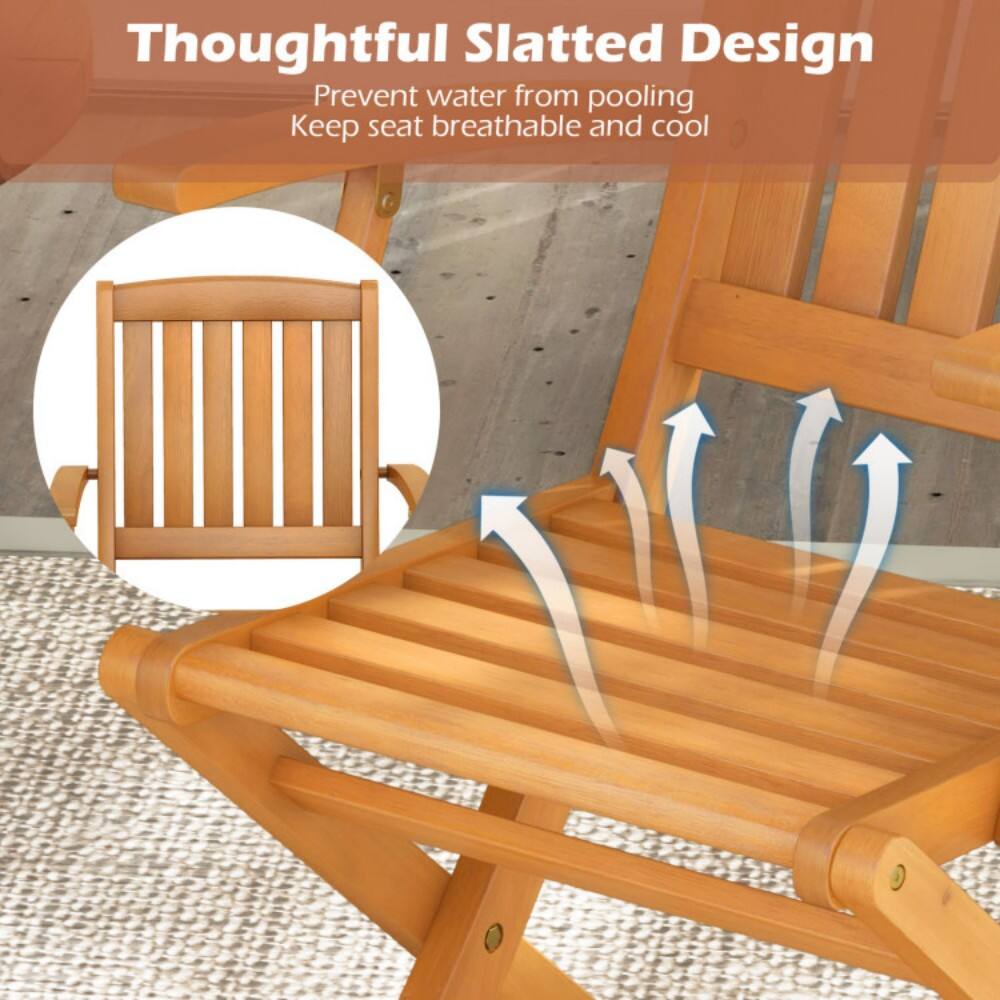 Thoughtful Slatted Design  
Prevent water from pooling  
Keep seat breathable and cool