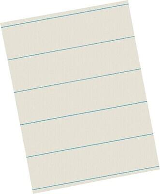 Front. Pacon - Newsprint Theme Paper, 8-1/2" x 11", Ruled, 500 Sheets/Pk - White.