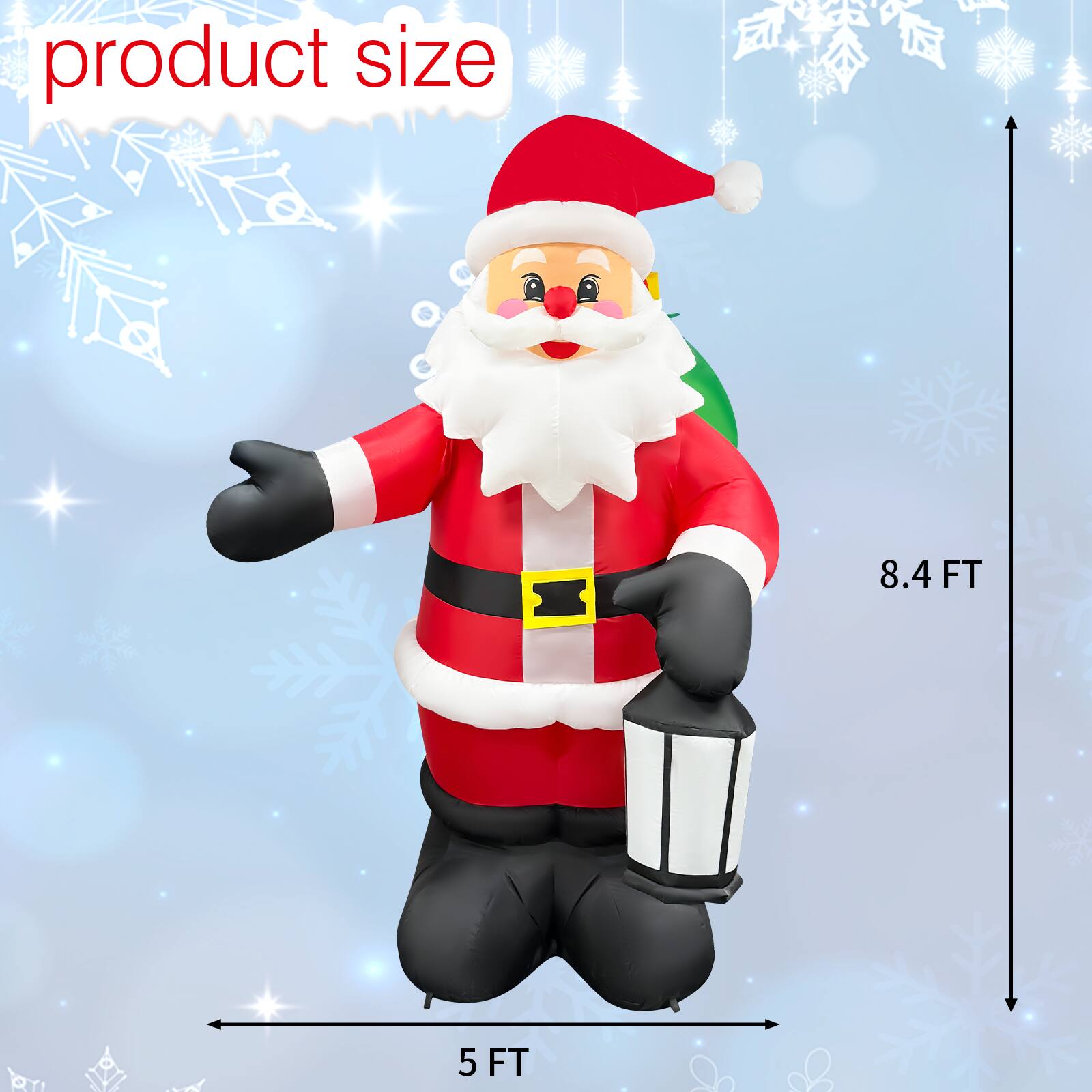 product size  
8.4 FT  
5 FT