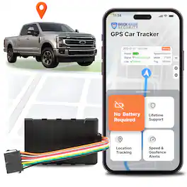 BrickHouse Security - Livewire 4 GPS Tracker - Real Time Vehicle & Fleet Tracking, Geofencing, & Speed Alerts for Cars - Subscription Required - Black