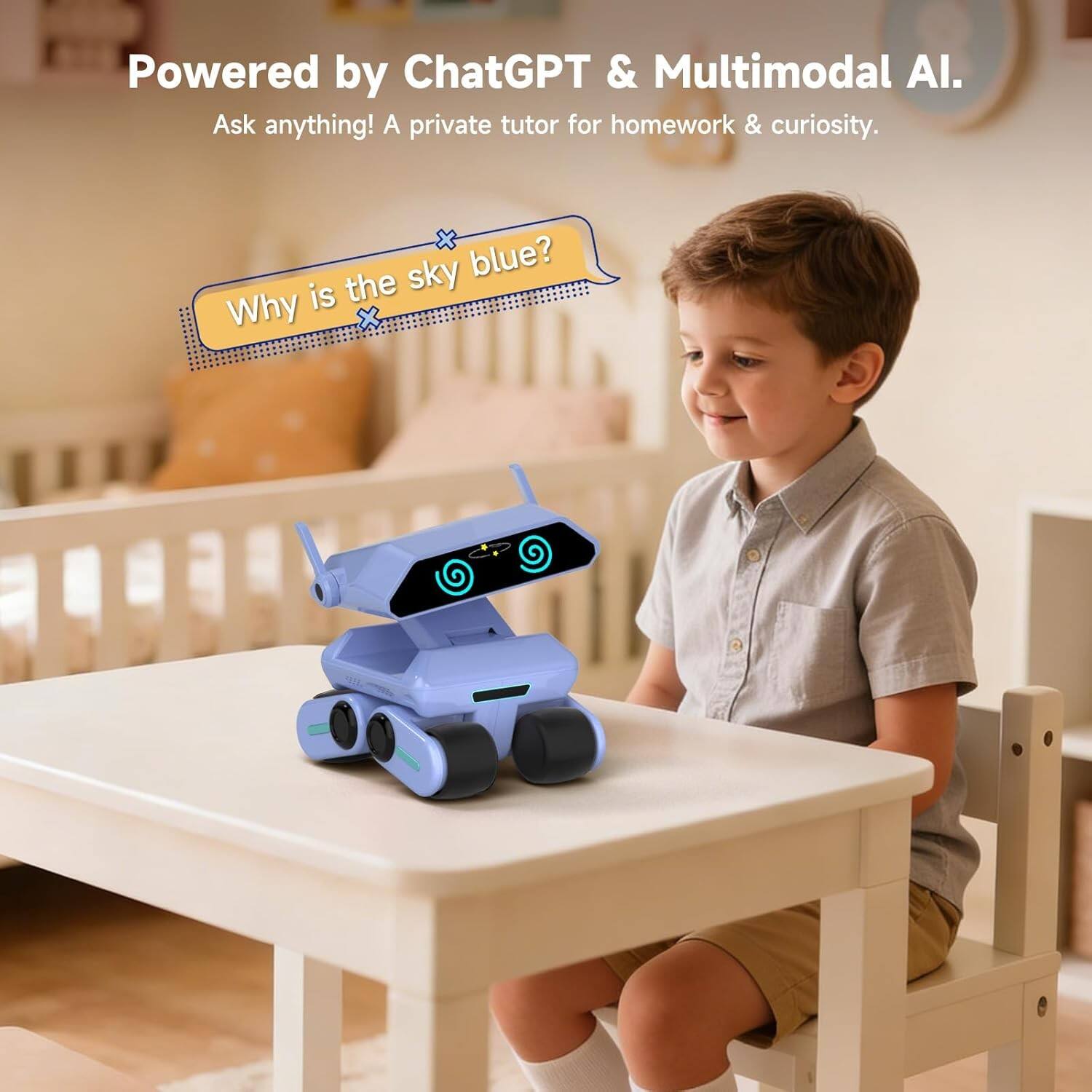 YONBO Smart AI Robot Powered by ChatGPT,Home Companion for Kids