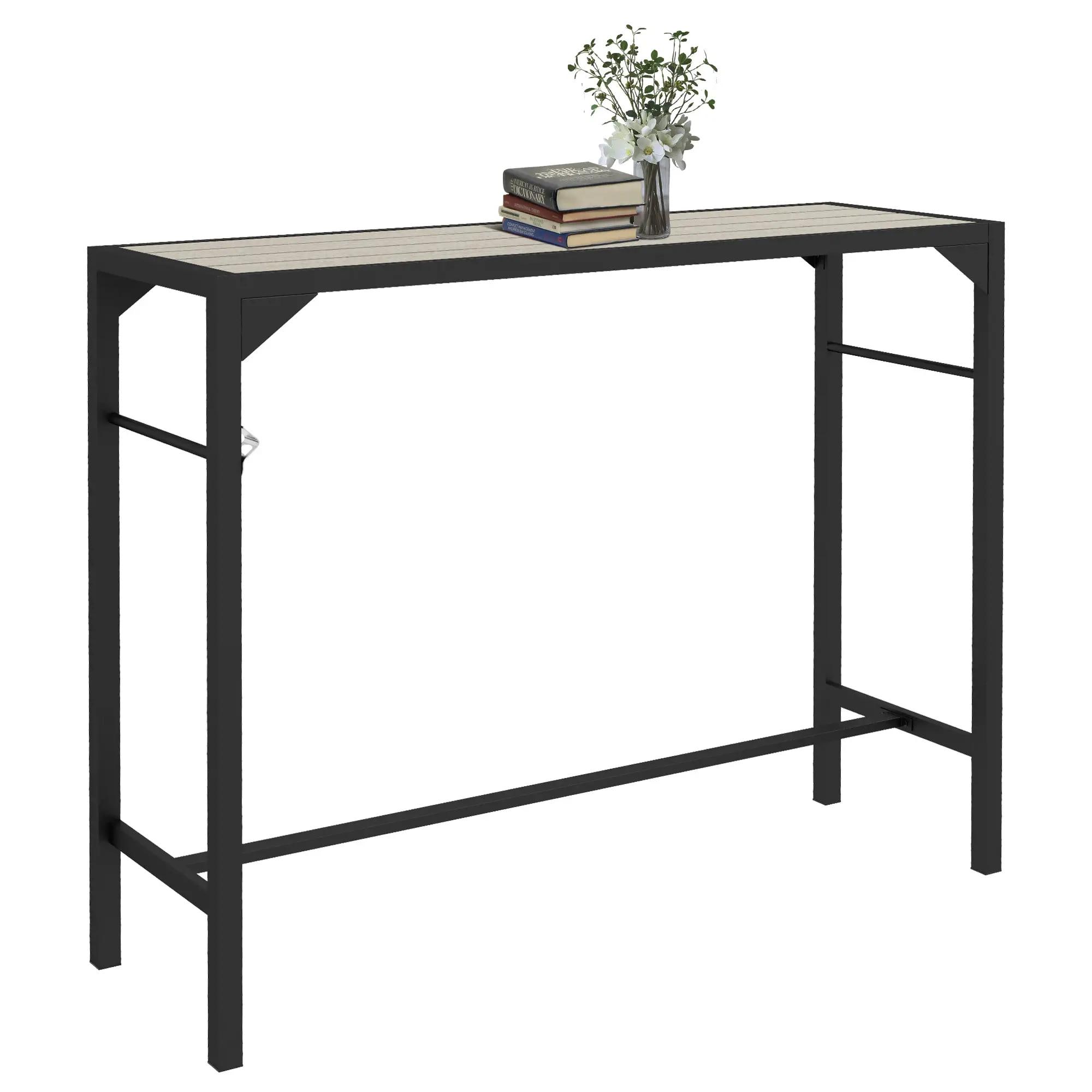 Angle. Resenkos - Resenkos Outdoor Bar Table, Bottle Opener, Wood Grain, Outdoor Gardens, Patios And Backyards, Light Brown - Light Brown.