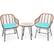 Angle. Costway - 3PCS Patio Rattan Bistro Set Table Armchair Garden Cushion - Turquoise.
