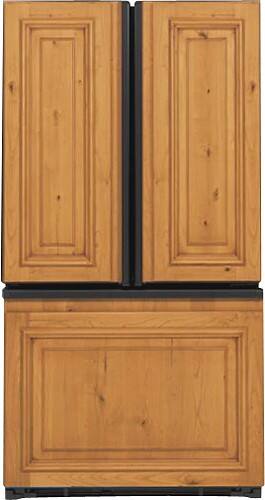 Front Standard. GE - Profile 20.9 Cu. Ft. Counter-Depth French Door Refrigerator - Wood Like.