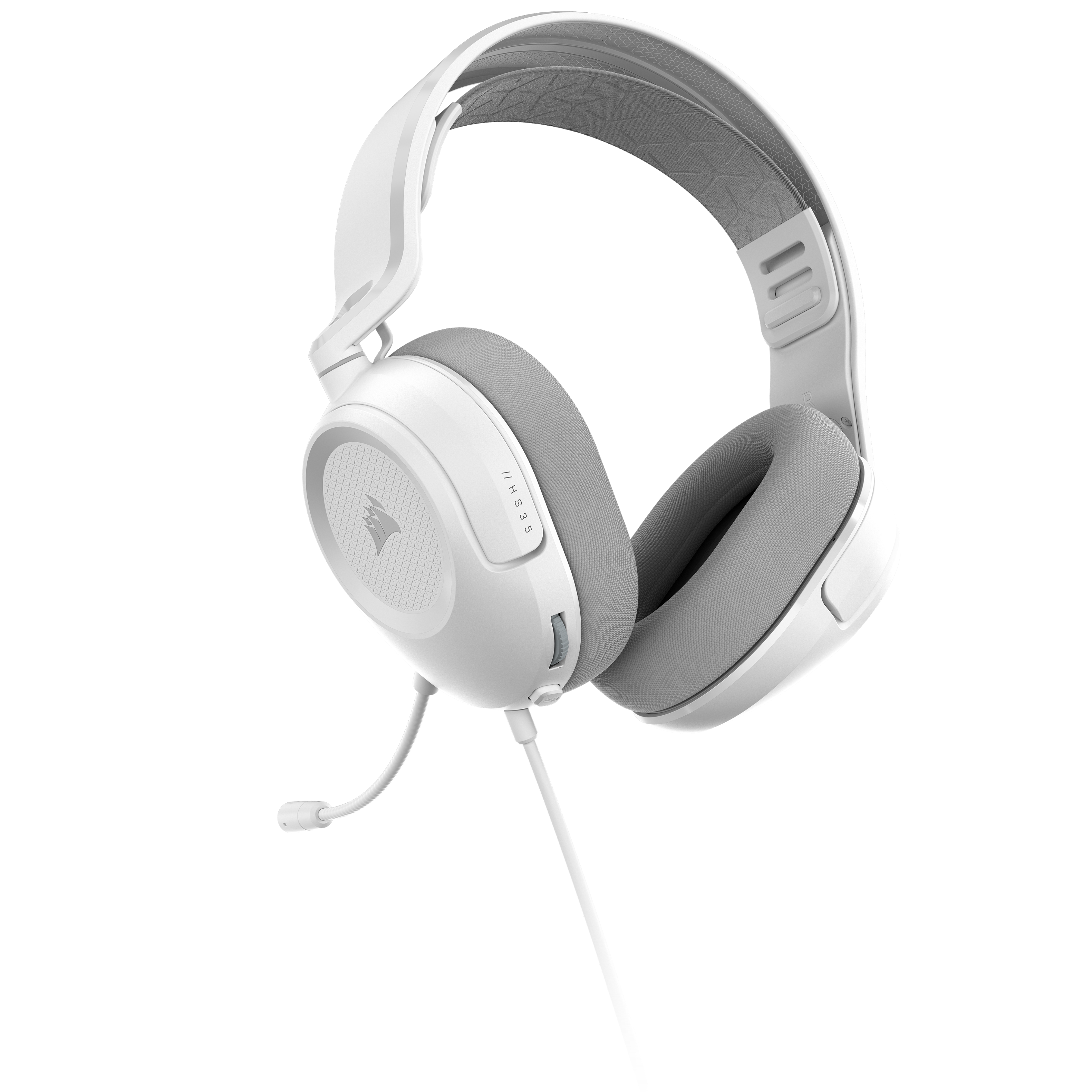 Alt View 6. CORSAIR - HS35 v3 Wired Over-the-Ear Gaming Headset for PC,Xbox One,Xbox Series X|S,PS5,PS4, Nintendo Switch and Mobile - White.