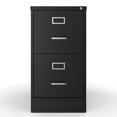 Alt View 1. Staples - 2-Drawer Vertical File Cabinet, Locking, Letter, 22"D - Black.