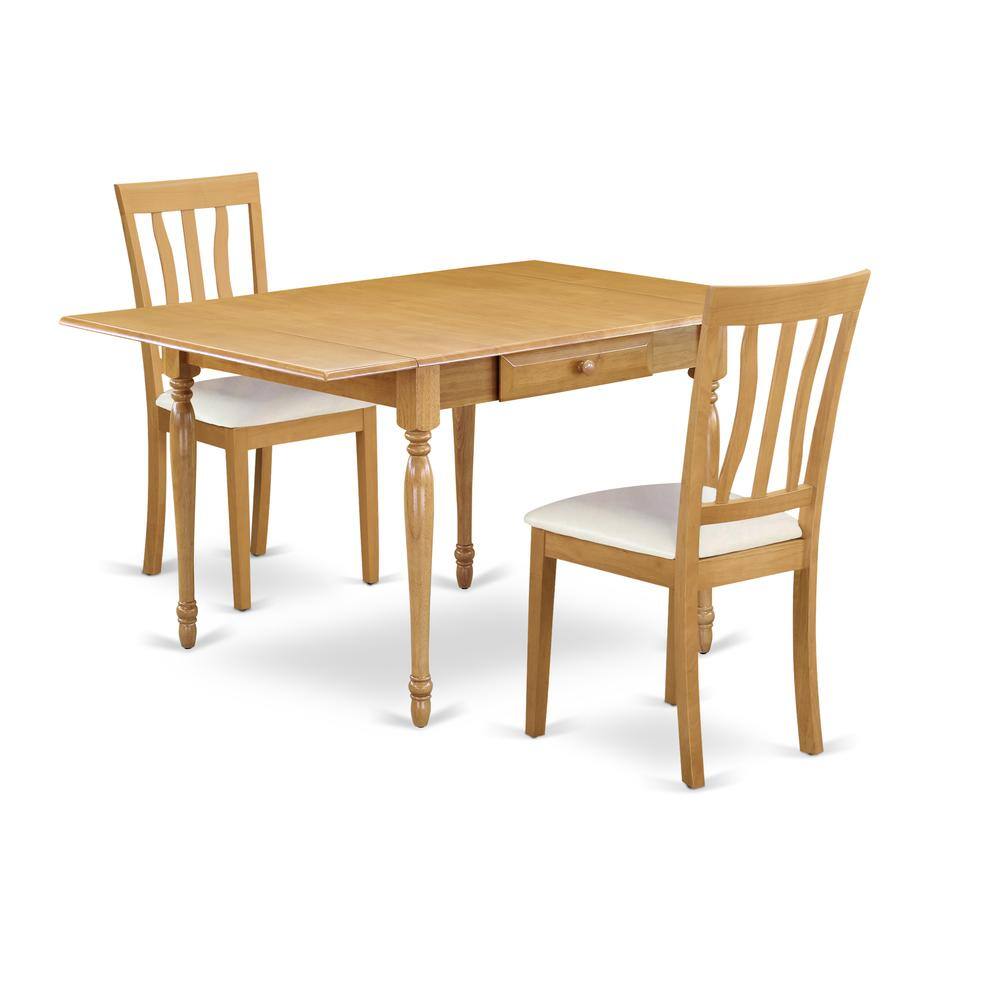 Left. East West Furniture - Dining Room Set Oak - Brown.