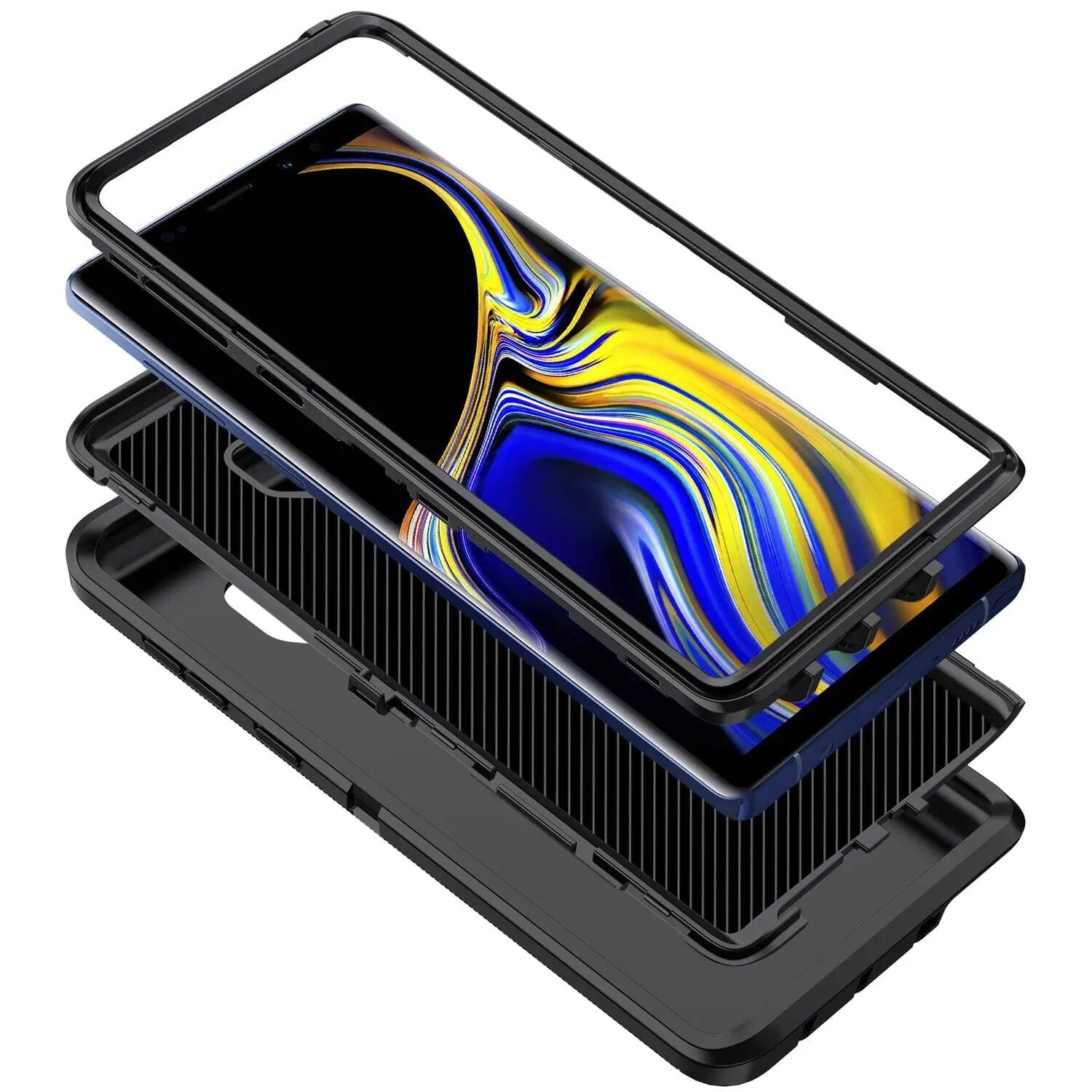 Alt View 3. Entronix - Entronix Bundle for Galaxy Note 9 - Heavy Duty Case & 1 Screen Protector - Black.