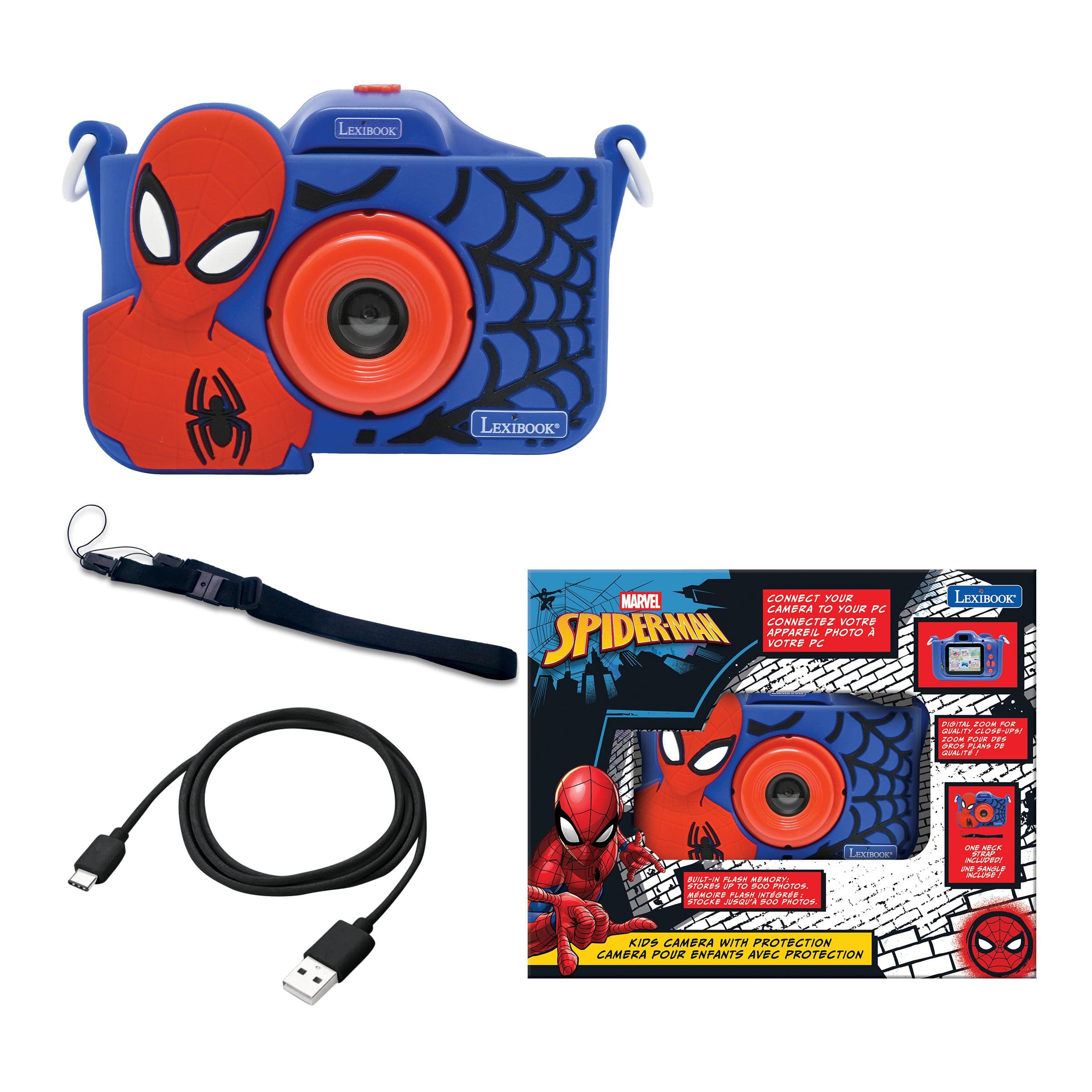 Lexibook - Kids Camera with Spider-Man protection