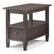 Angle. Simpli Home - Warm Shaker Narrow Side Table - Tobacco Brown.