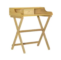 Linon Home Décor - Fauna Folding Desk - Natural - Front_Zoom