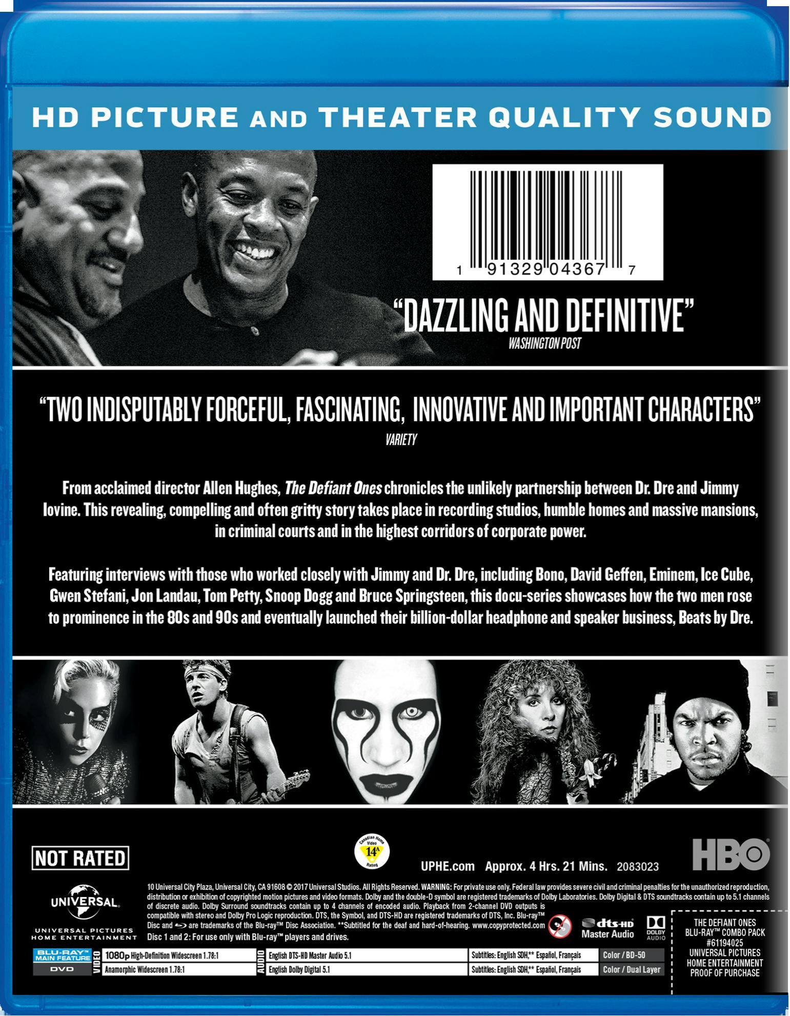 Back. The Defiant Ones (with DVD) [Blu-ray].