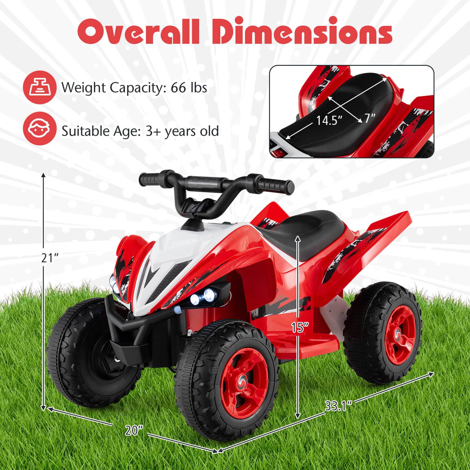 Overall Dimensions  
Weight Capacity: 66 lbs  
Suitable Age: 3+ years old  

14.5"  
7"  
21"  
15"  
33.1"  
20"