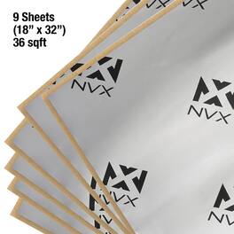 NVX - SDBP40 90 mil Thick 36 sqft. Audio Noise Vibration Insulation and Sound Deadener (Nine 18” x 32” Sheets)