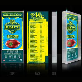Highland Mint - 2026 NFL Draft 3D Acrylic Block Art - Multicolor