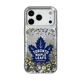 Keyscaper - NHL - Toronto Maple Leafs iPhone Confetti Glitter Case - 15 - Multicolor