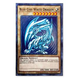 Surreal Entertainment - Yu-Gi-Oh! Blue-Eyes White Dragon Card Fleece Throw Blanket | 45 x 60 Inches - Gold