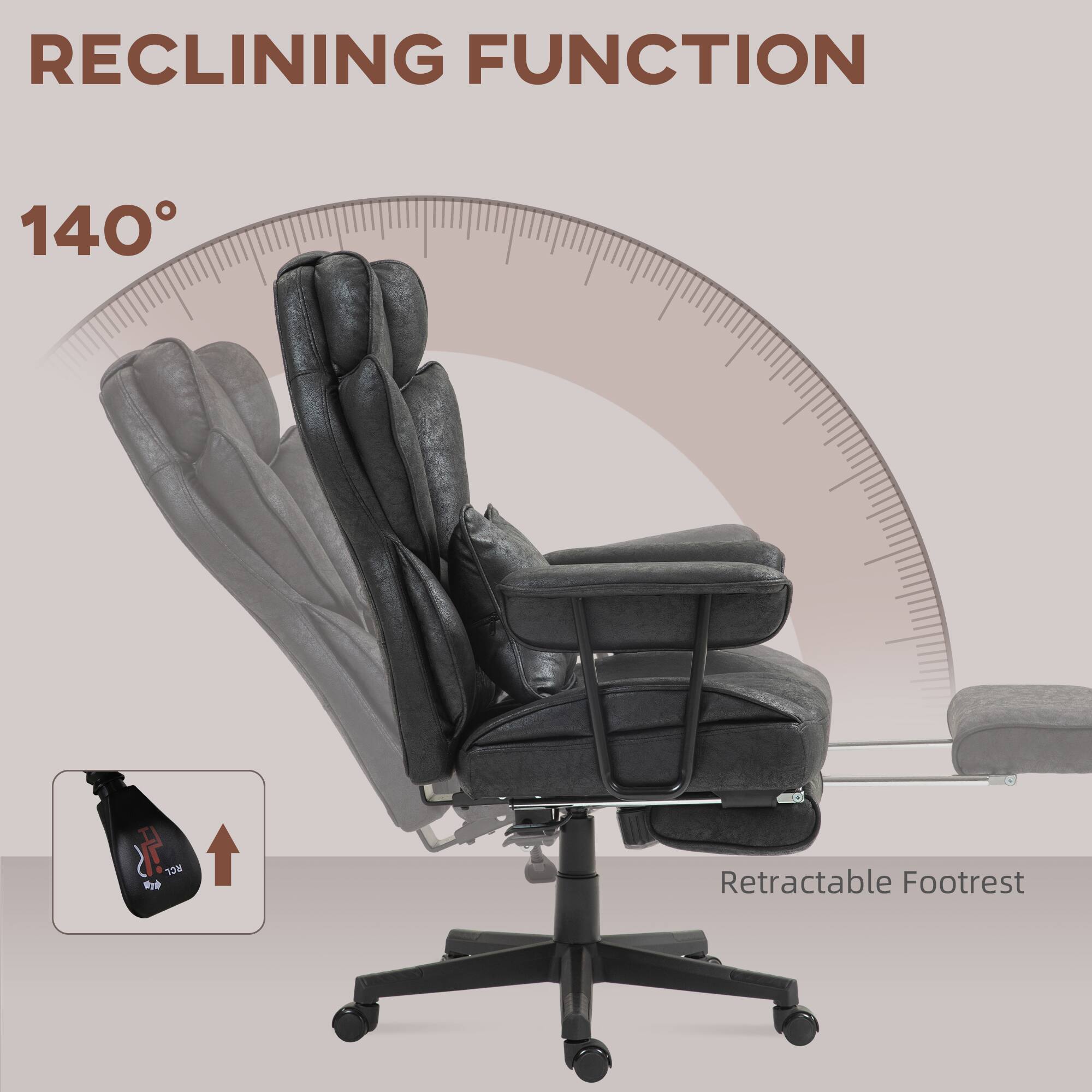 RECLINING FUNCTION 140° Retractable Footrest