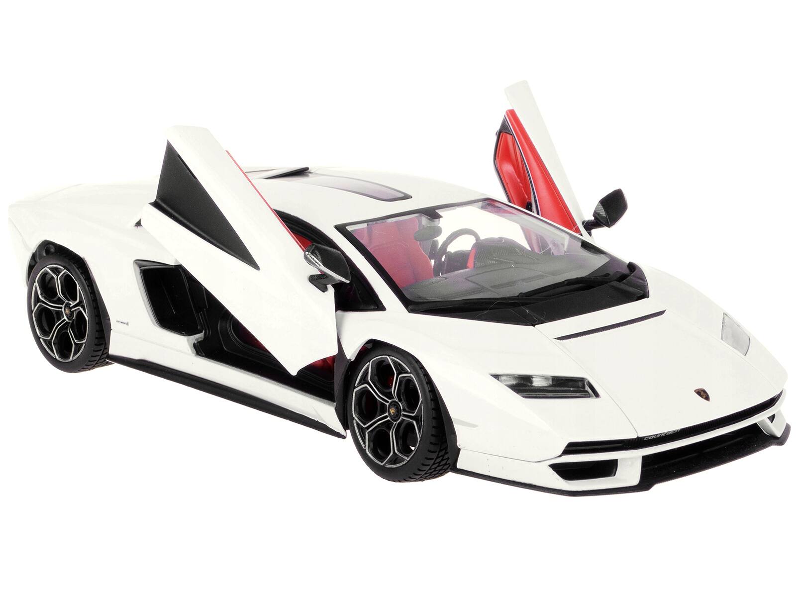 Angle. Bburago - Lamborghini Countach LPI 800-4 White 1/24 Diecast Model Car by Bburago - White.