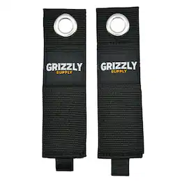 Grizzly Supply - 13" Hook and Loop Storage Strap 2/pk - Black