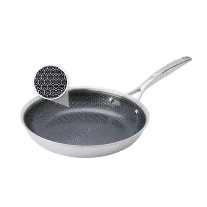 Front. Henckels - Henckels Paradigm Ceramic 10-inch Stainless Steel Dual Performance Fry Pan - Stainless Steel.