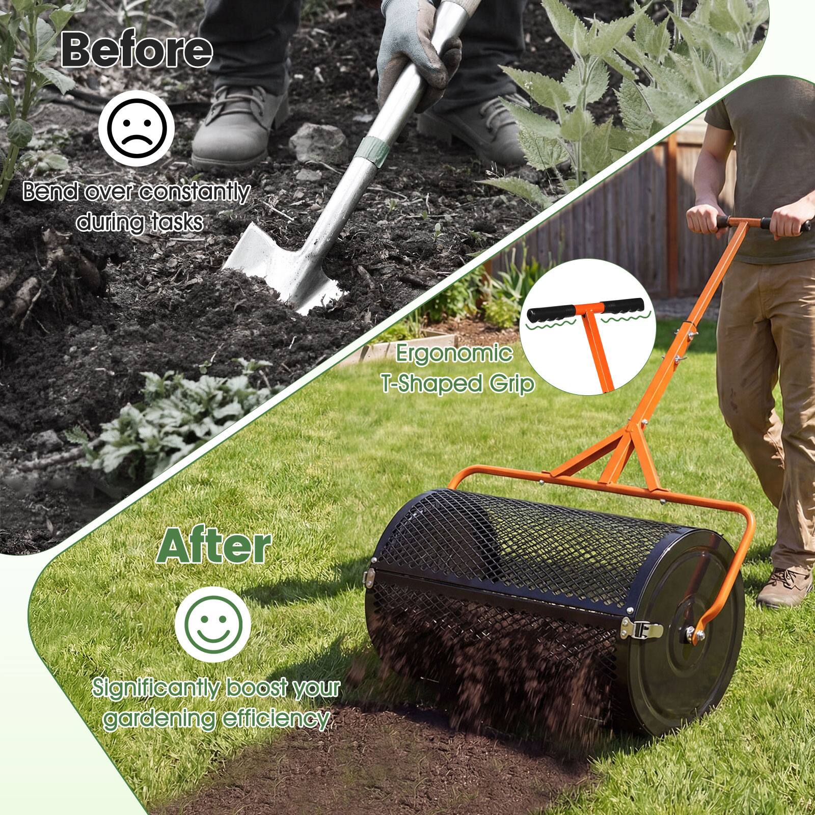 Before  
Bend over constantly during tasks  

After  
Significantly boost your gardening efficiency  

Ergonomic T-Shaped Grip