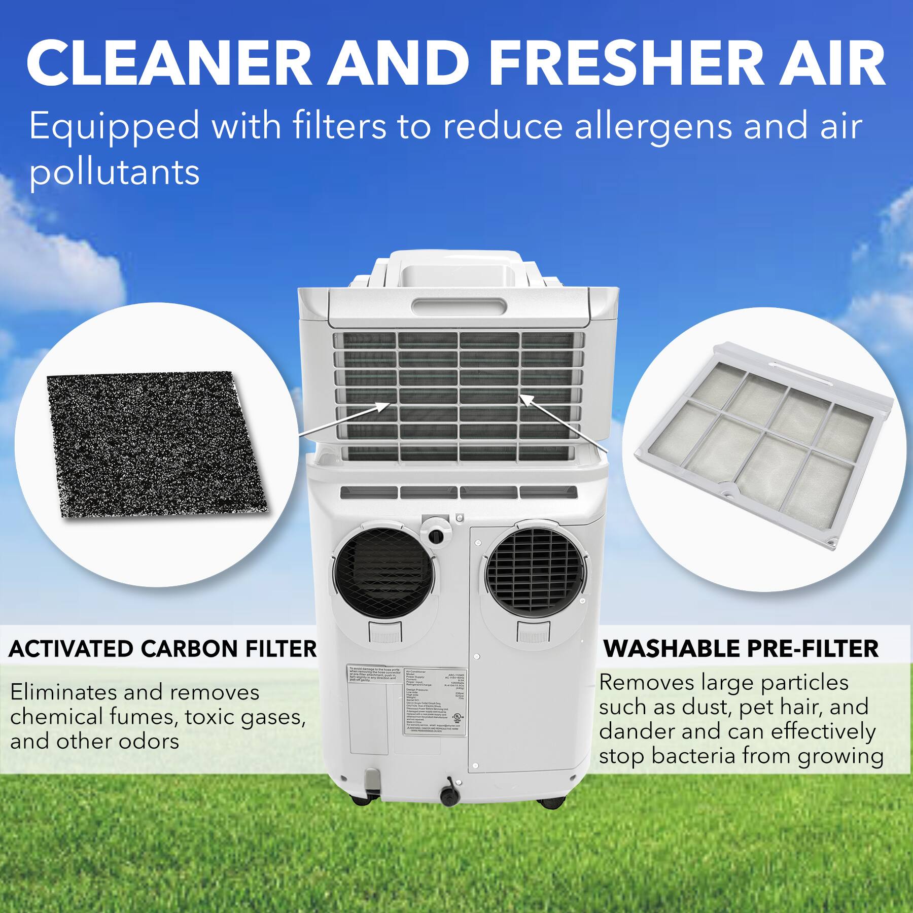 Alt View 11. Whynter - 350 Sq. Ft. Portable Air Conditioner - White.