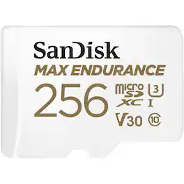 SANDISK - MAX ENDURANCE 256 GB Class 10/UHS-I (U3) microSDXC - 1 - 100 MB/s Read - 40 MB/s Write