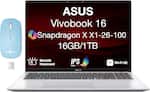 DOCK TORM ASUS Vivobook 16 Snapdragon X X1-26-100 16GB/1TB TB A Backlit Keyboard IPS SuperCLEAR Wi-Fi 6E ASUS
