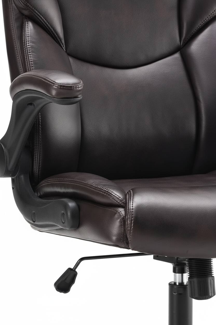 Left. AOITUN - Gaming Chair for Daily Comfort, Ergonomic High Back Support for College Dorm Living - Brown.