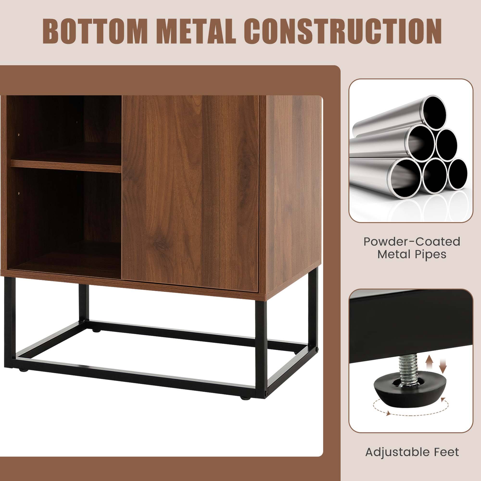 Bottom Metal Construction Powder-Coated Metal Pipes Adjustable Feet