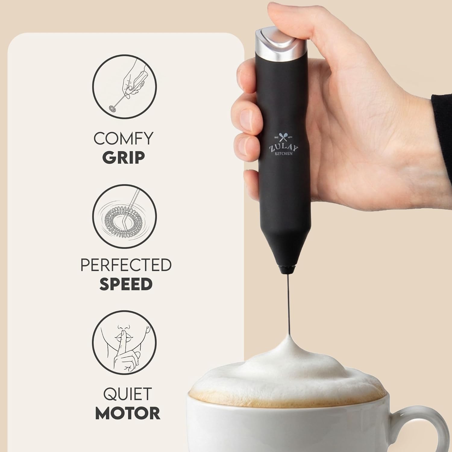 COMFY GRIP  
ZULAY KITCHEN  
PERFECTED SPEED  
QUIET MOTOR