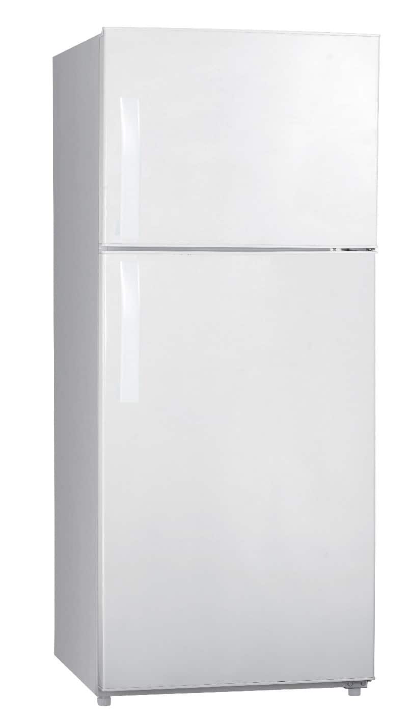 Premium Levella - 12.0 CuFt Top-Mount Refrigerator with Tilt-Out Can Dispenser and Gallon Door Storage - White